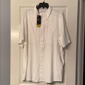 Under Armour White Casual Button Down Shirt